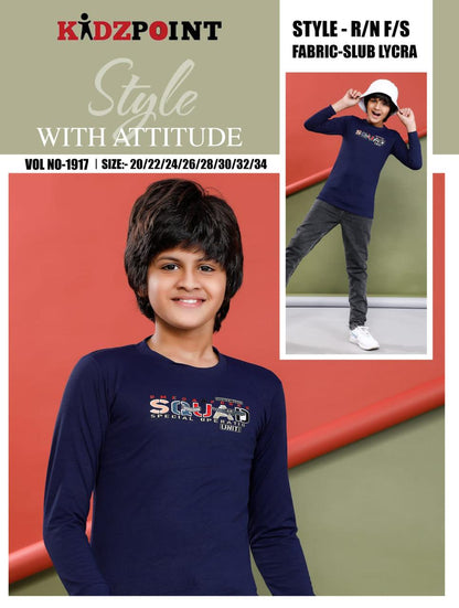 1917 Kidzpoint Slub Lycra Boys Tshirt