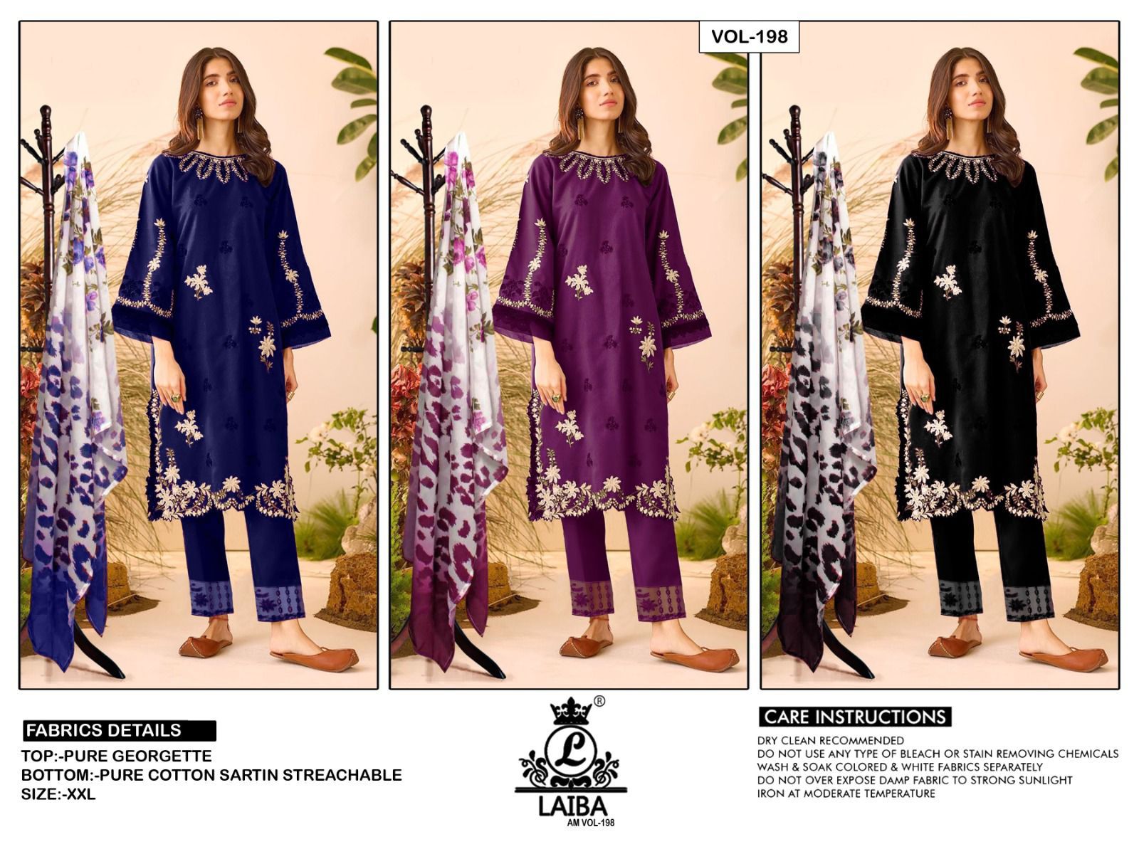 198 Laiba Georgette Pakistani Readymade Suits