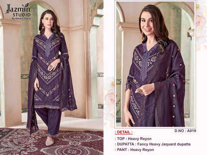 19 Jazmin Studio Reyon Pakistani Readymade Suits