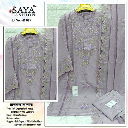 19 Saya Fashion Organza Pakistani Readymade Suits