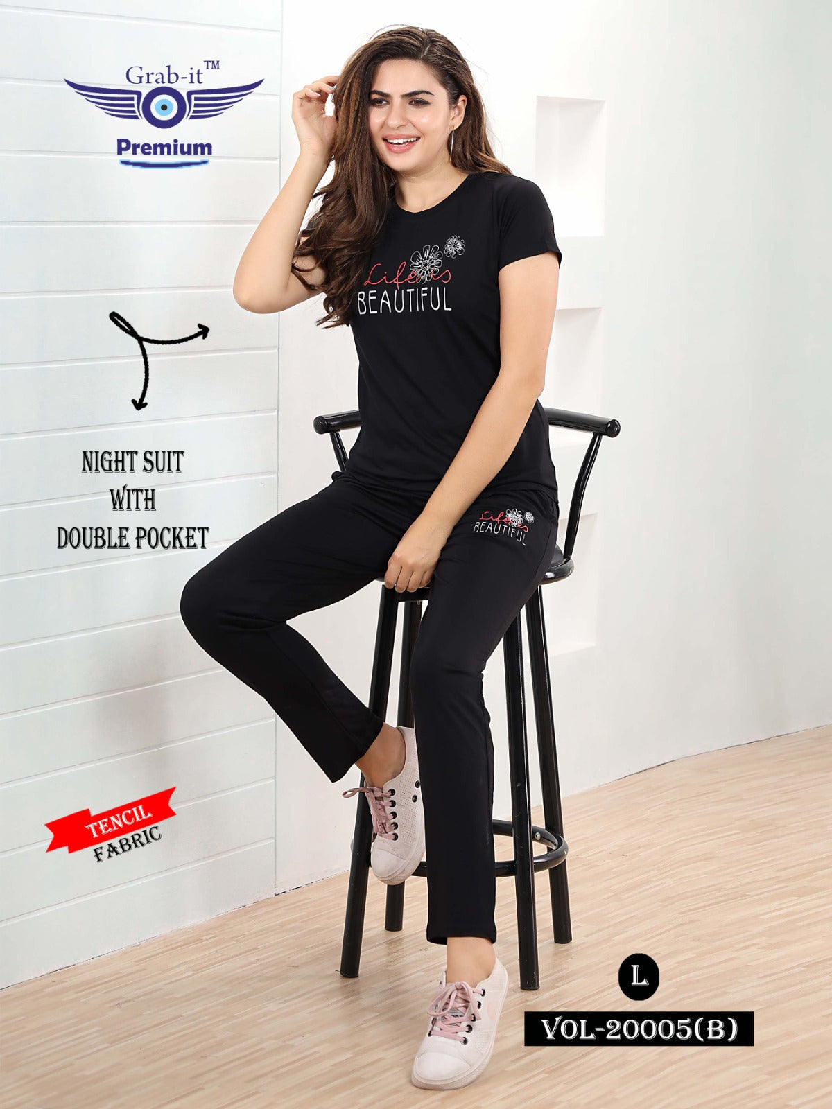 20005-B Grab It Tencil Pyjama Night Suits