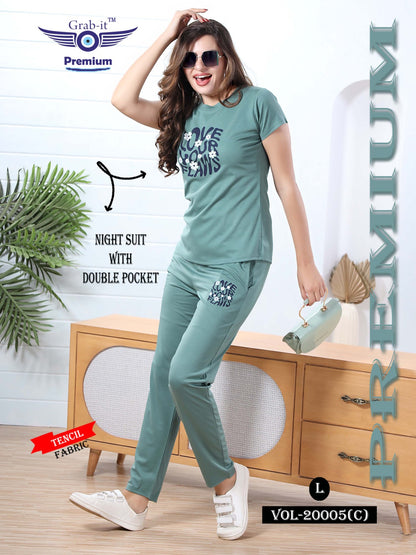 20005-C Grab It Tencil Pyjama Night Suits