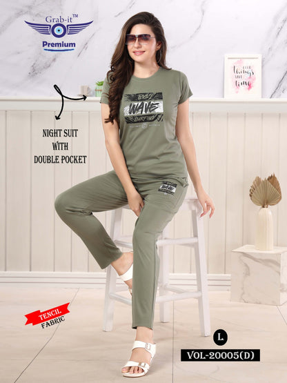20005-D Grab It Tencil Pyjama Night Suits