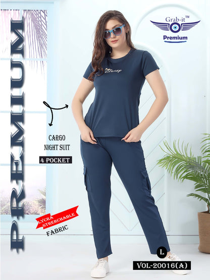 20016-A-Cargo Grab It Lycra Pyjama Night Suits