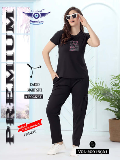 20016-A-Cargo Grab It Lycra Pyjama Night Suits