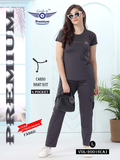 20016-A-Cargo Grab It Lycra Pyjama Night Suits
