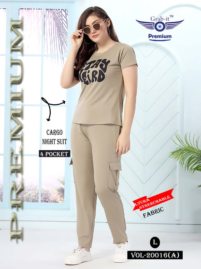 20016-A-Cargo Grab It Lycra Pyjama Night Suits