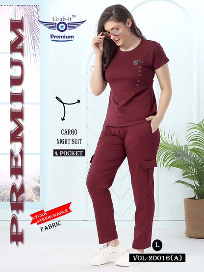 20016-A-Cargo Grab It Lycra Pyjama Night Suits