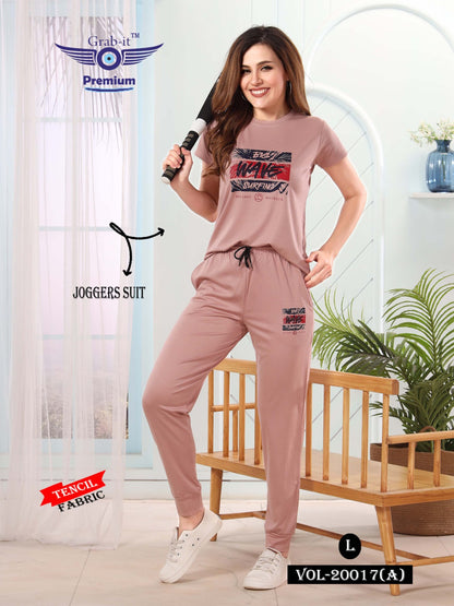 20017-A Grab It Tencil Joggers Night Suits