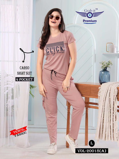 20018-A-Cargo Grab It Tencil Pyjama Night Suits