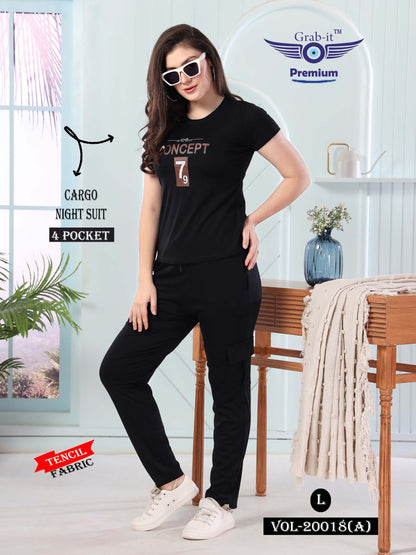 20018-A-Cargo Grab It Tencil Pyjama Night Suits