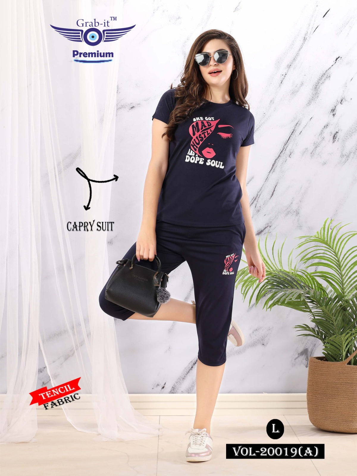 20019-A Grab It Tencil Capri Night Suits