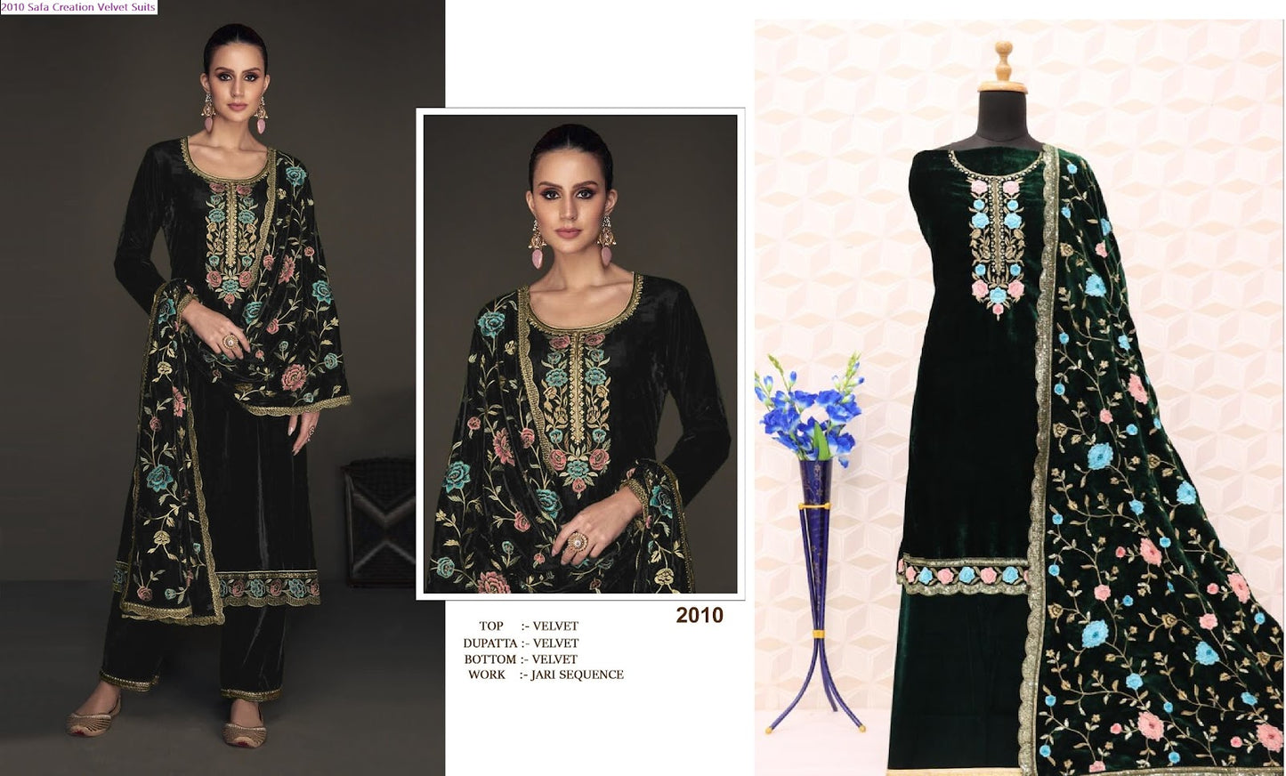 2010 Safa Creation Viscose Velvet Suits