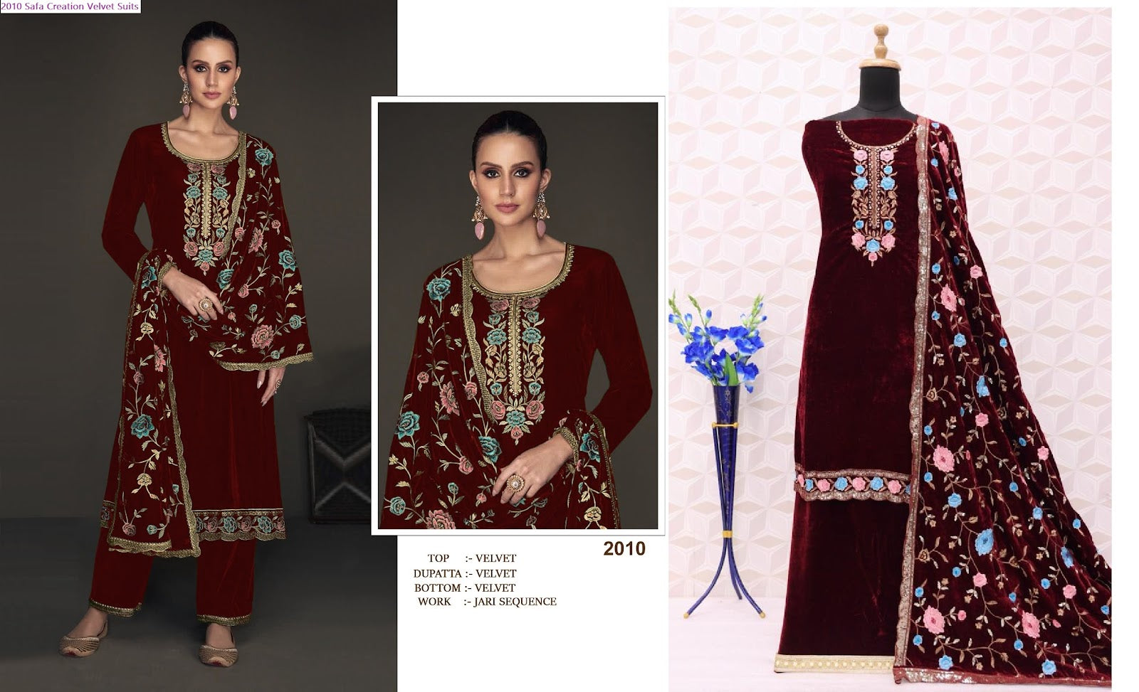 2010 Safa Creation Viscose Velvet Suits