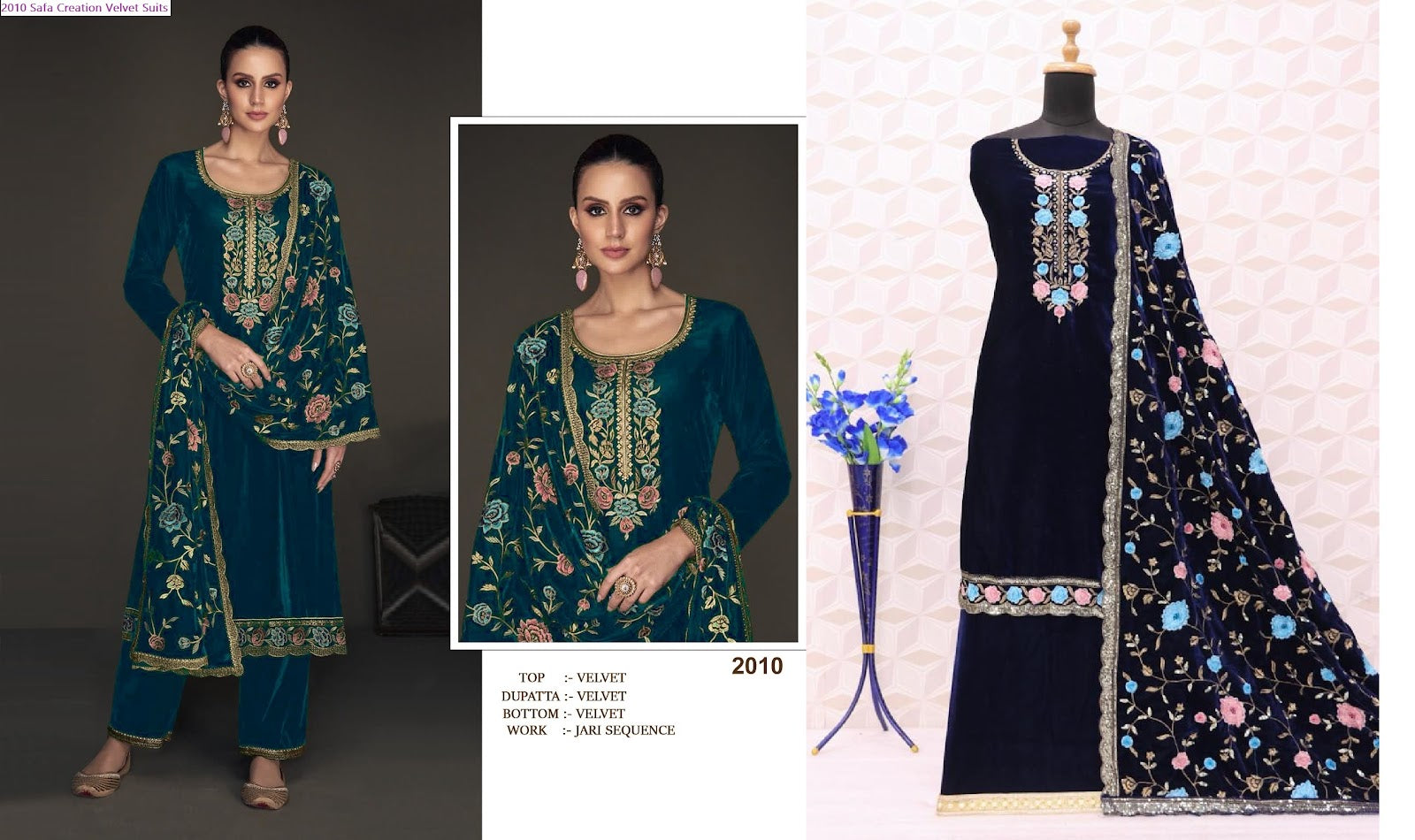 2010 Safa Creation Viscose Velvet Suits