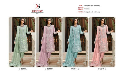 2011 Deepsy Georgette Pakistani Salwar Suits