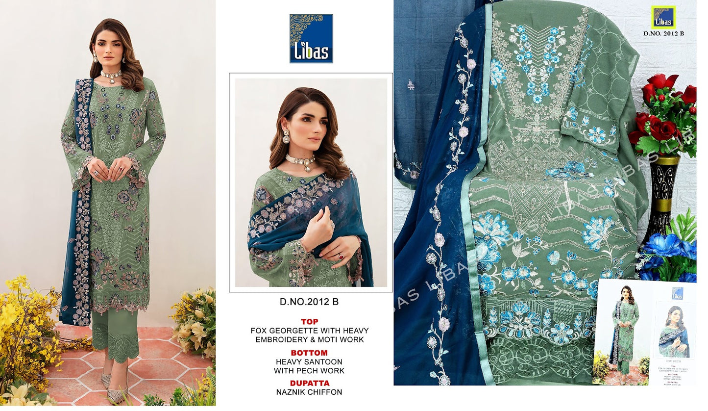 2012 Libas Fox Georgette Pakistani Salwar Suits