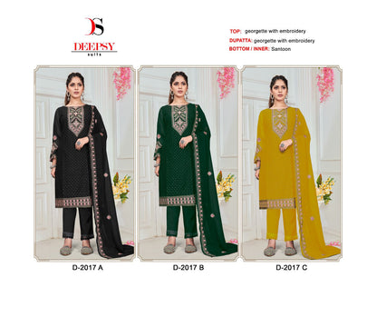 2017 Deepsy Georgette Pakistani Salwar Suits