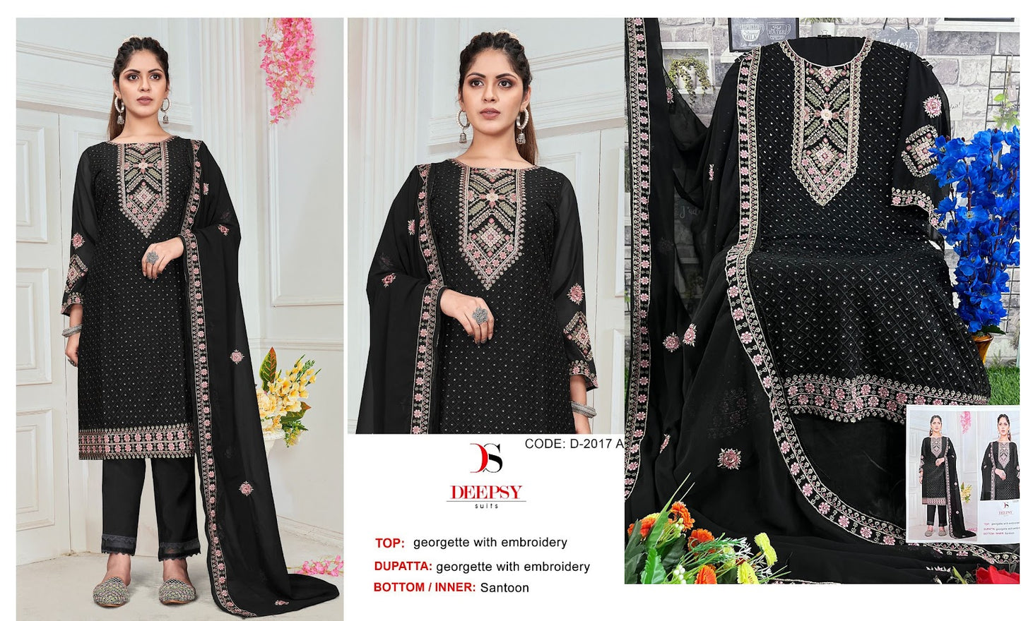 2017 Deepsy Georgette Pakistani Salwar Suits