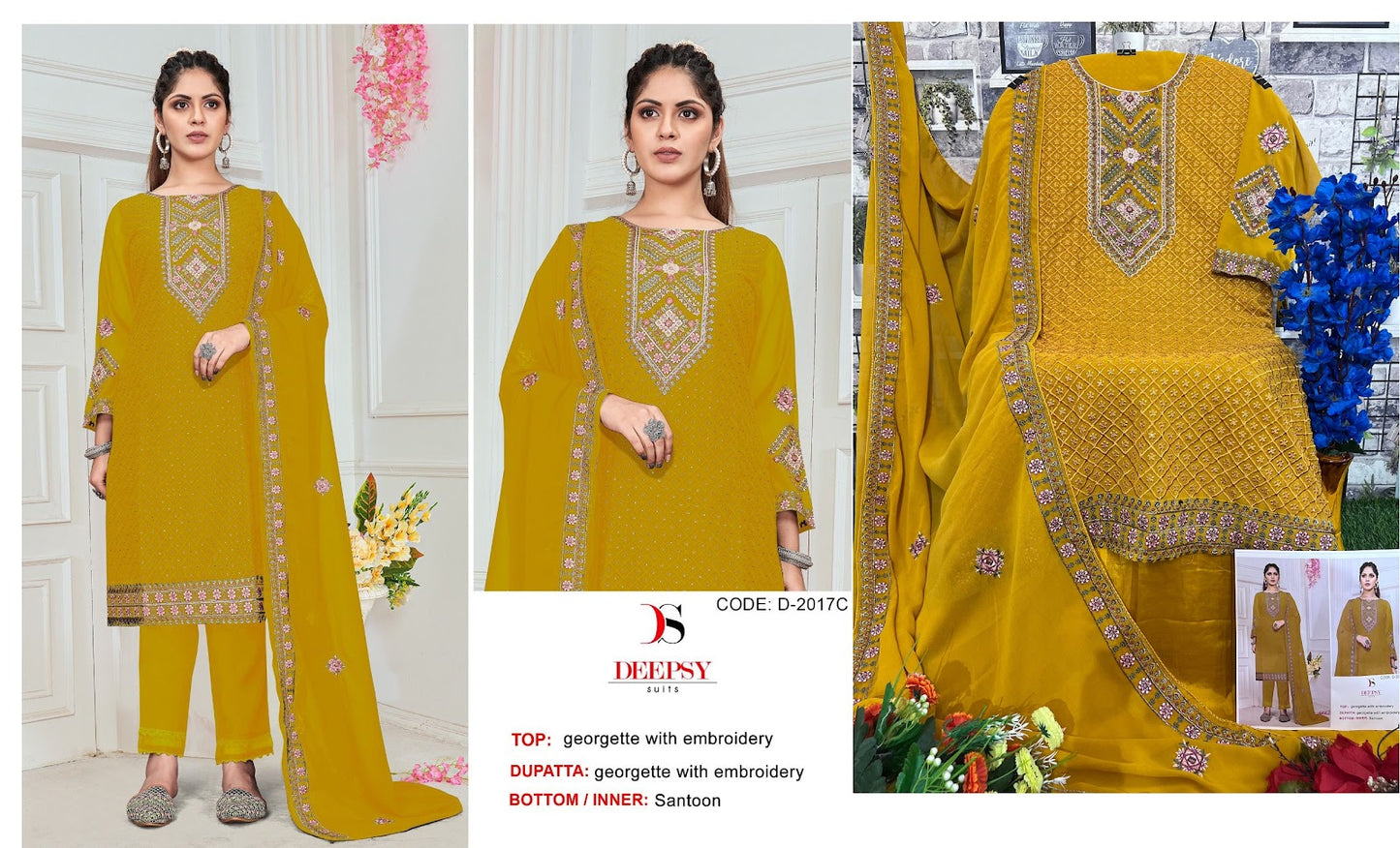 2017 Deepsy Georgette Pakistani Salwar Suits