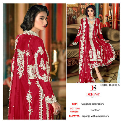 2019 Deepsy Organza Pakistani Salwar Suits