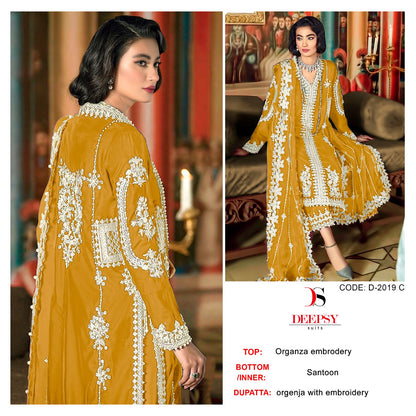 2019 Deepsy Organza Pakistani Salwar Suits