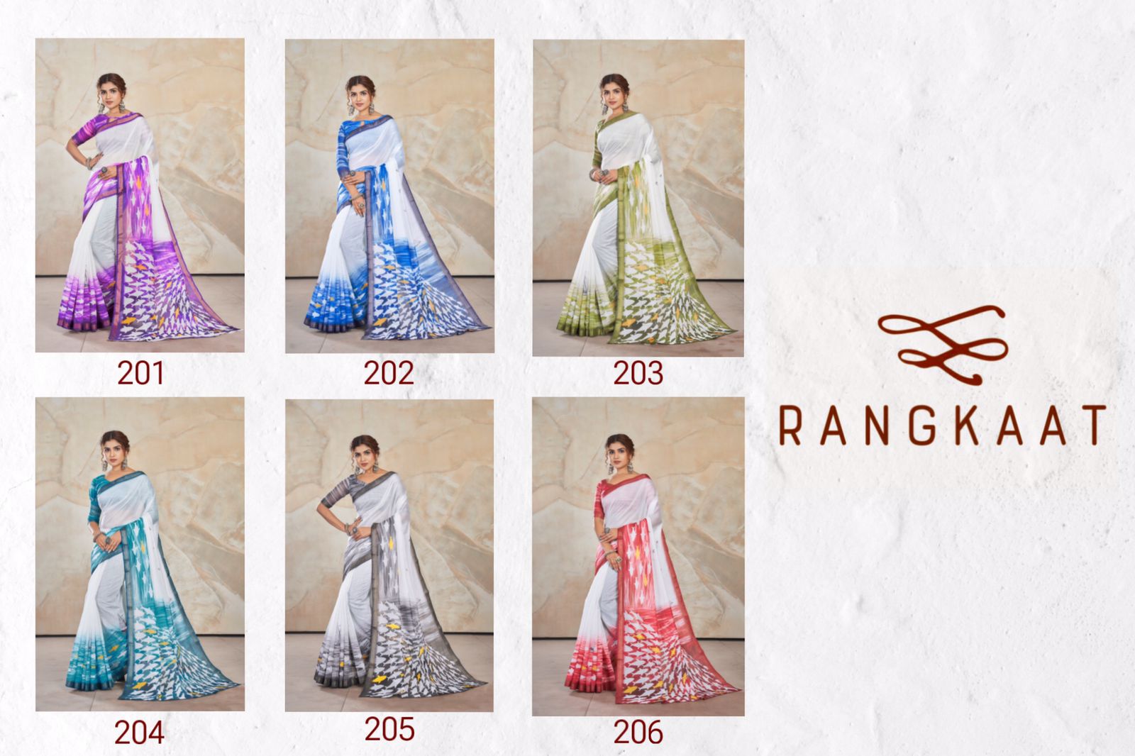201 To 206 Rangkaat Chanderi Silk Sarees