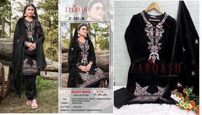 201 Zarqash Fox Georgette Pakistani Readymade Suits