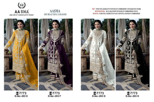 203-Colours Aasma Fox Georgette Pakistani Salwar Suits