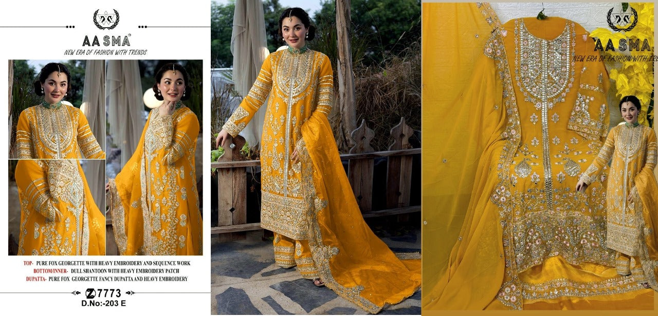 203-Colours Aasma Fox Georgette Pakistani Salwar Suits