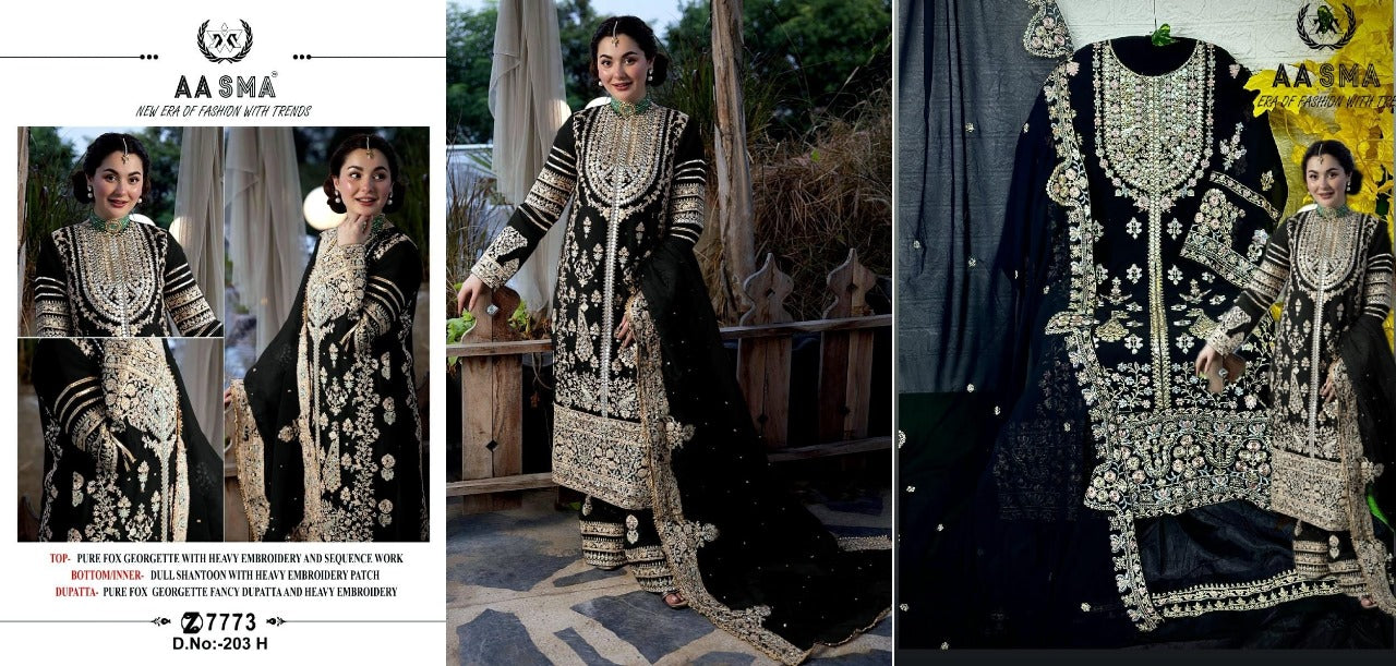 203-Colours Aasma Fox Georgette Pakistani Salwar Suits