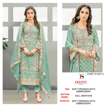 2037 Deepsy Organza Pakistani Salwar Suits