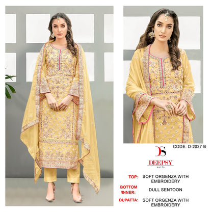 2037 Deepsy Organza Pakistani Salwar Suits