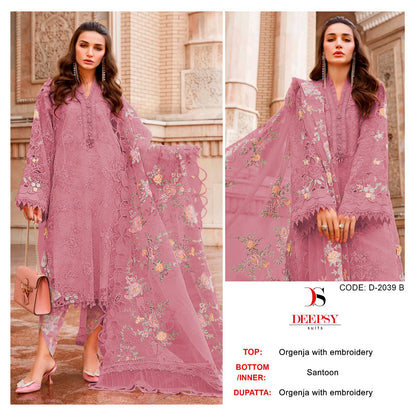 2039 Deepsy Organza Pakistani Salwar Suits
