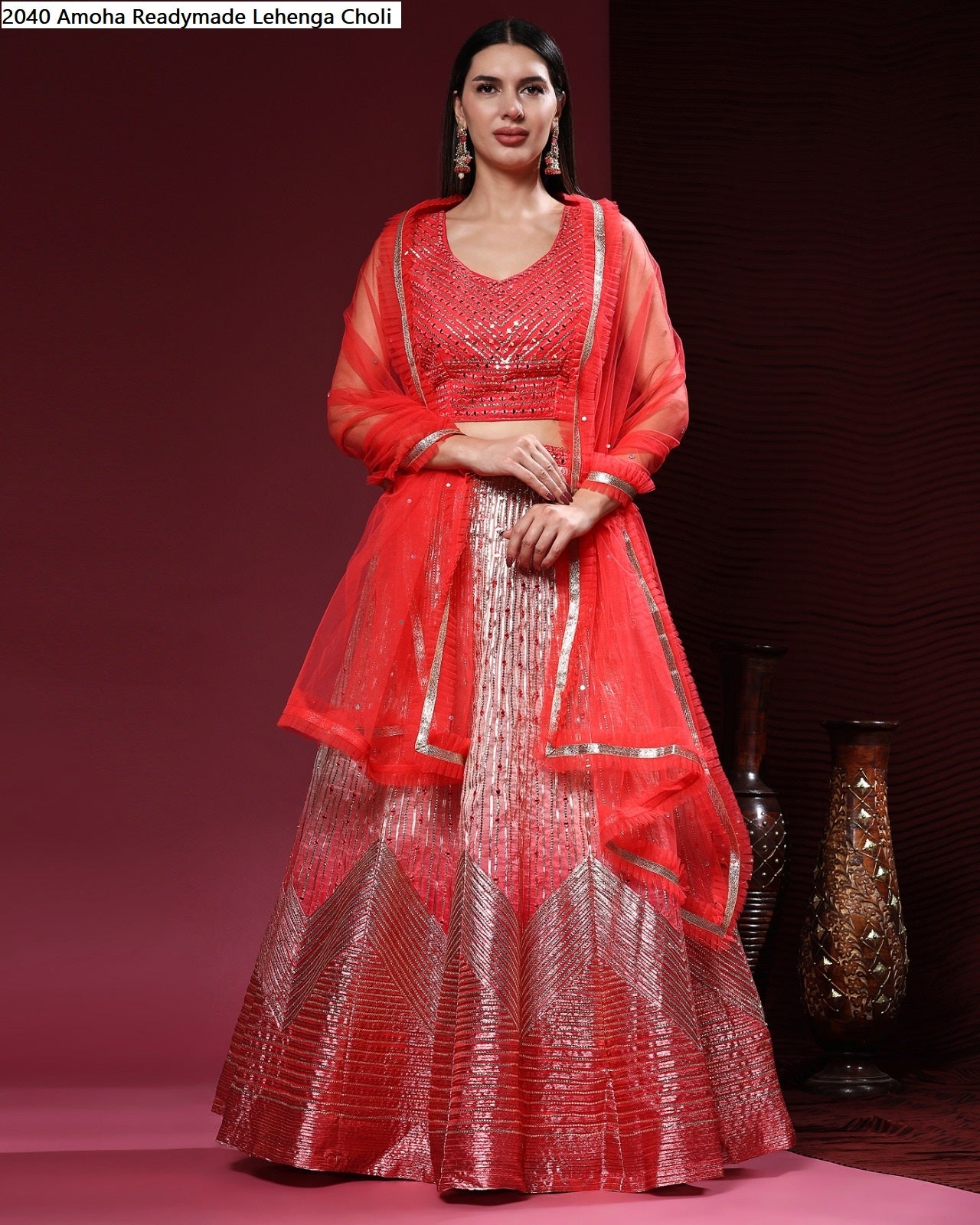 2040 Amoha Organza Readymade Lehenga Choli