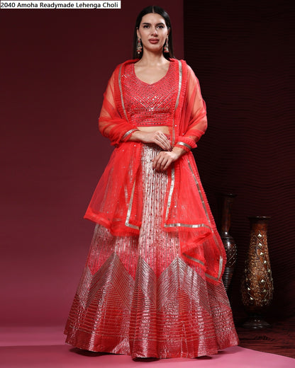 2040 Amoha Organza Readymade Lehenga Choli