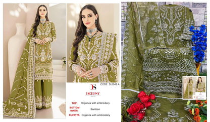 2042 Deepsy Organza Pakistani Salwar Suits