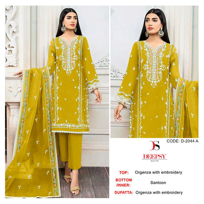 2044 Deepsy Organza Pakistani Salwar Suits