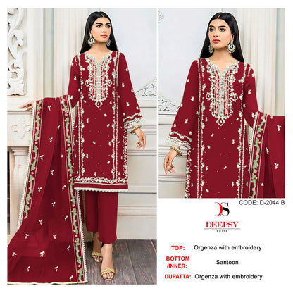 2044 Deepsy Organza Pakistani Salwar Suits