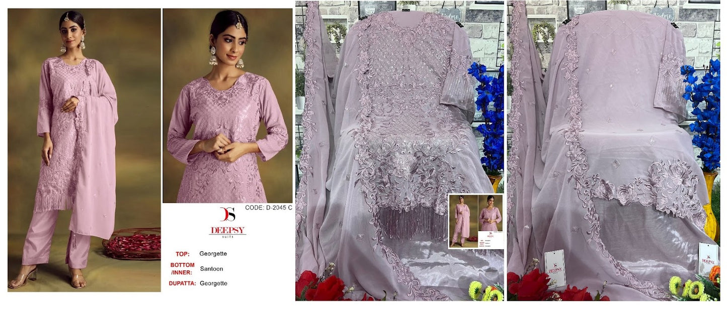 2045 Deepsy Georgette Pakistani Salwar Suits