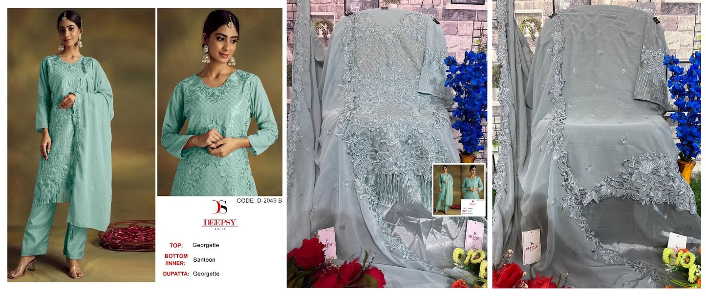 2045 Deepsy Georgette Pakistani Salwar Suits