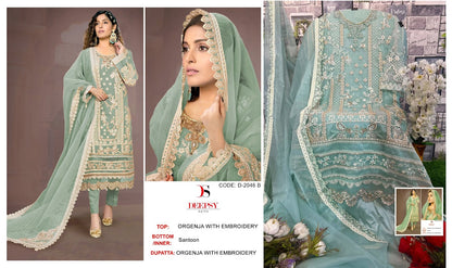 2046 Deepsy Organza Pakistani Salwar Suits