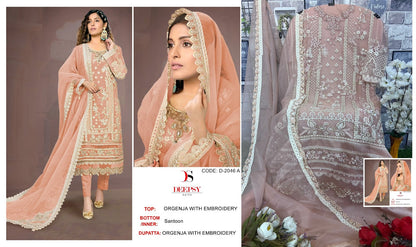 2046 Deepsy Organza Pakistani Salwar Suits