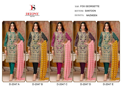 2047 Deepsy Georgette Pakistani Salwar Suits