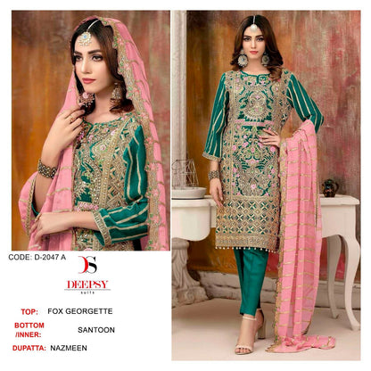 2047 Deepsy Georgette Pakistani Salwar Suits