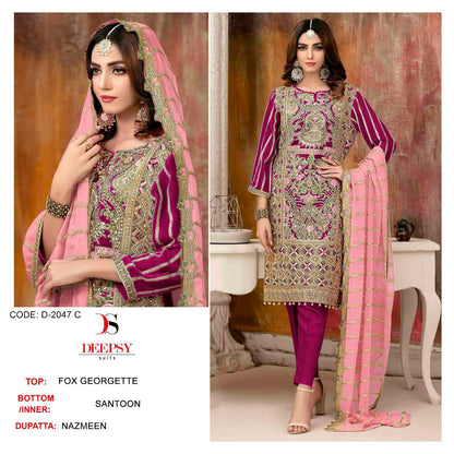 2047 Deepsy Georgette Pakistani Salwar Suits