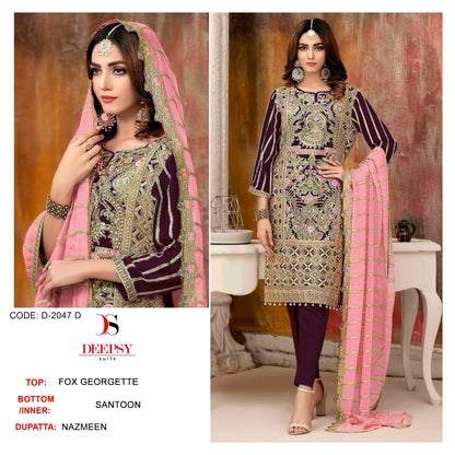 2047 Deepsy Georgette Pakistani Salwar Suits