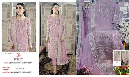 2051 Deepsy Georgette Pakistani Salwar Suits