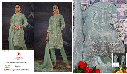 2064 Deepsy Organza Pakistani Salwar Suits
