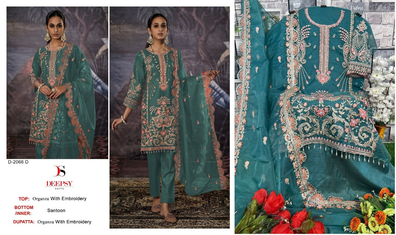 2066 Deepsy Organza Pakistani Salwar Suits